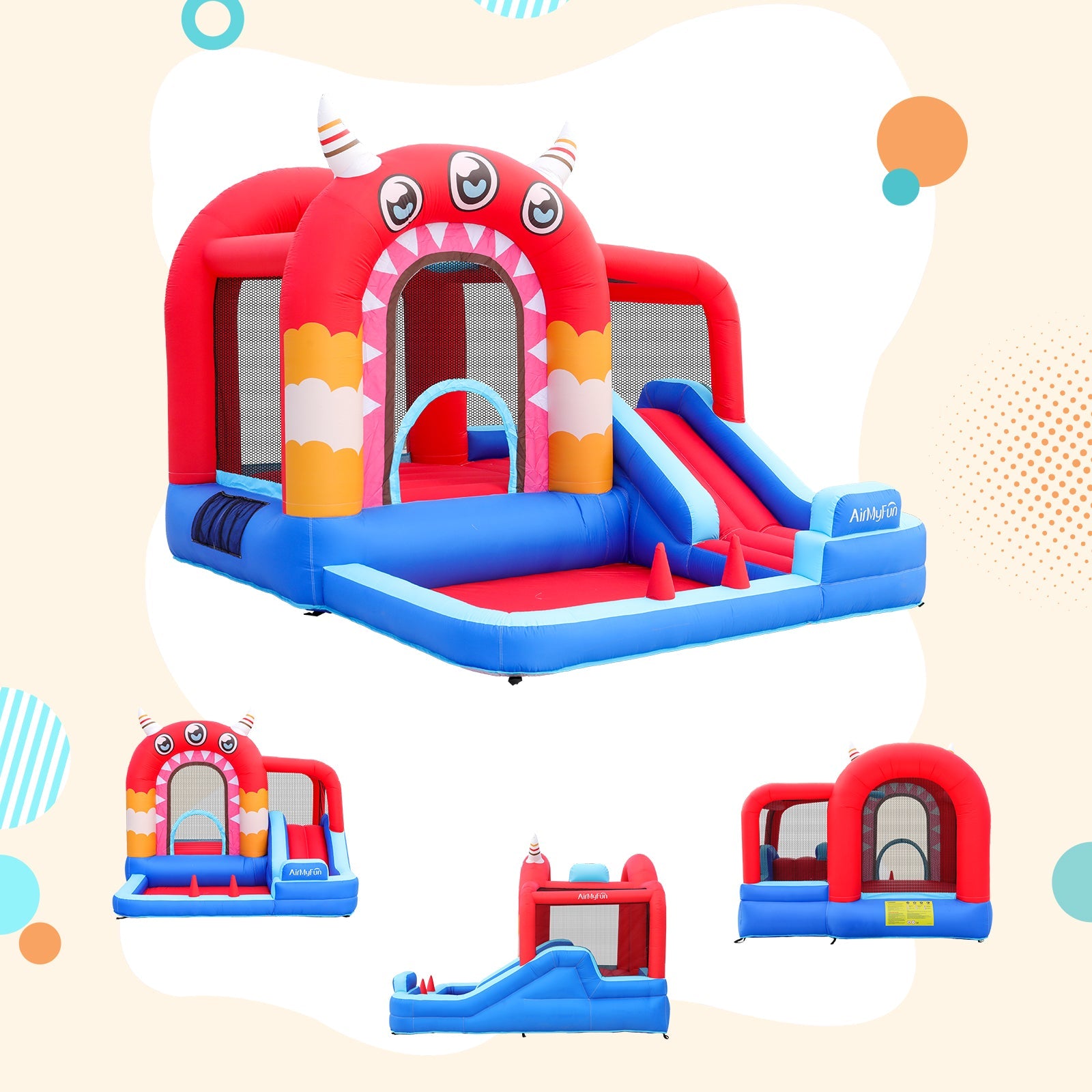 Monster Theme Inflatable Bounce House