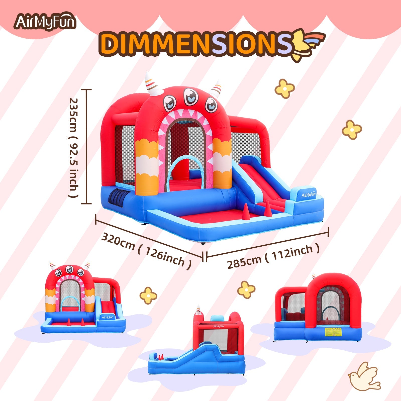 Monster Theme Inflatable Bounce House