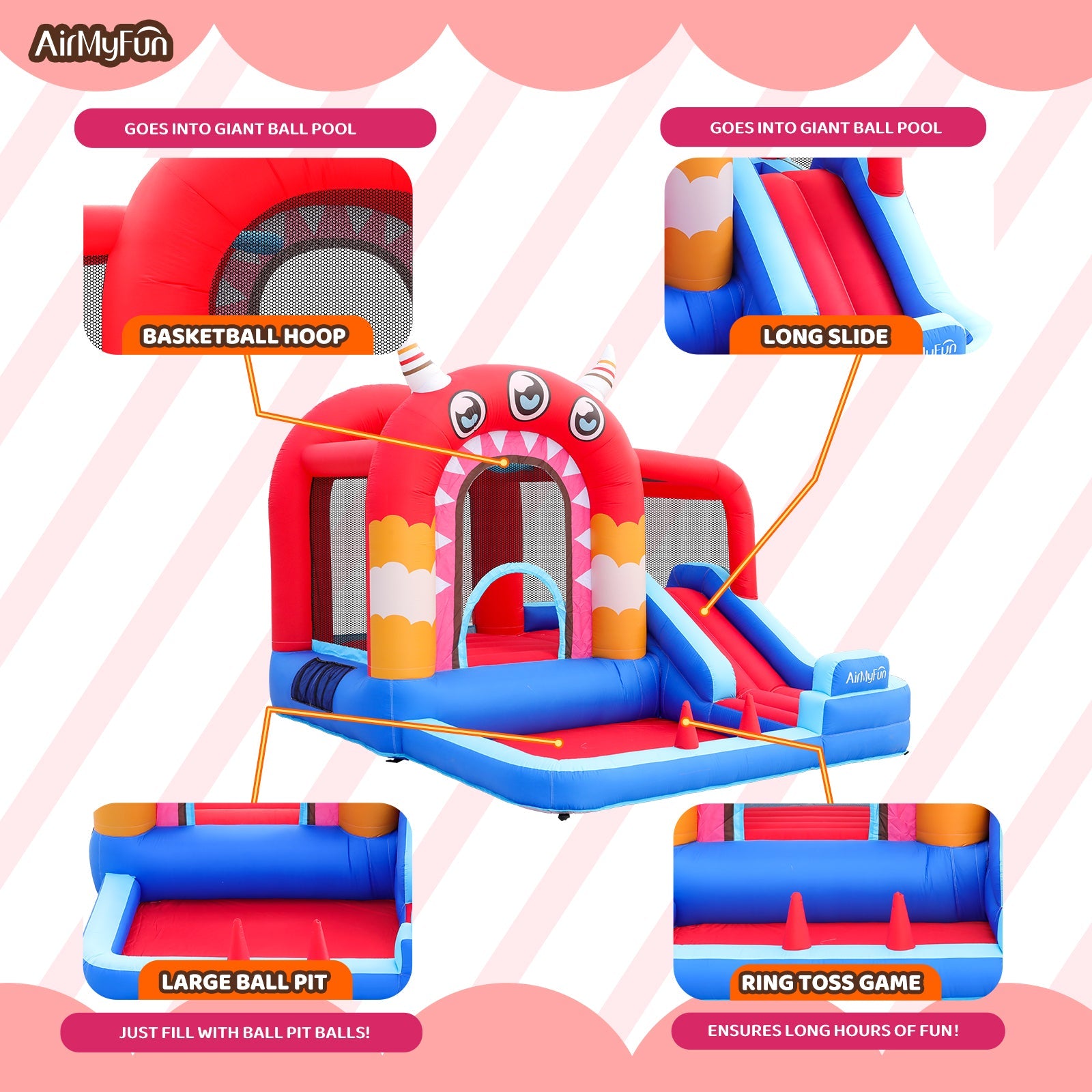 Monster Theme Inflatable Bounce House