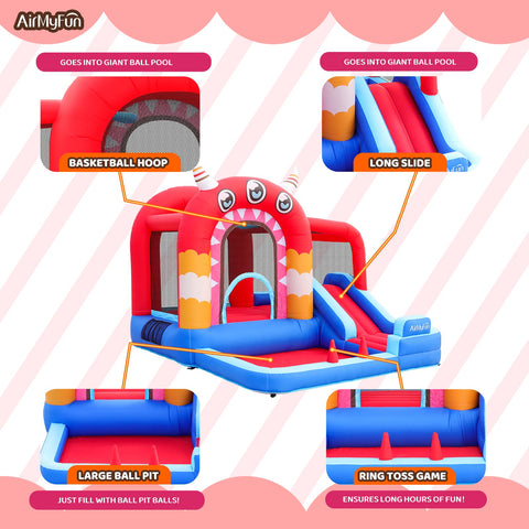 Monster Theme Inflatable Bounce House