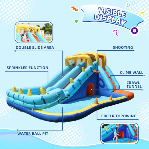 Water-Spraying Snake Theme Water Slide