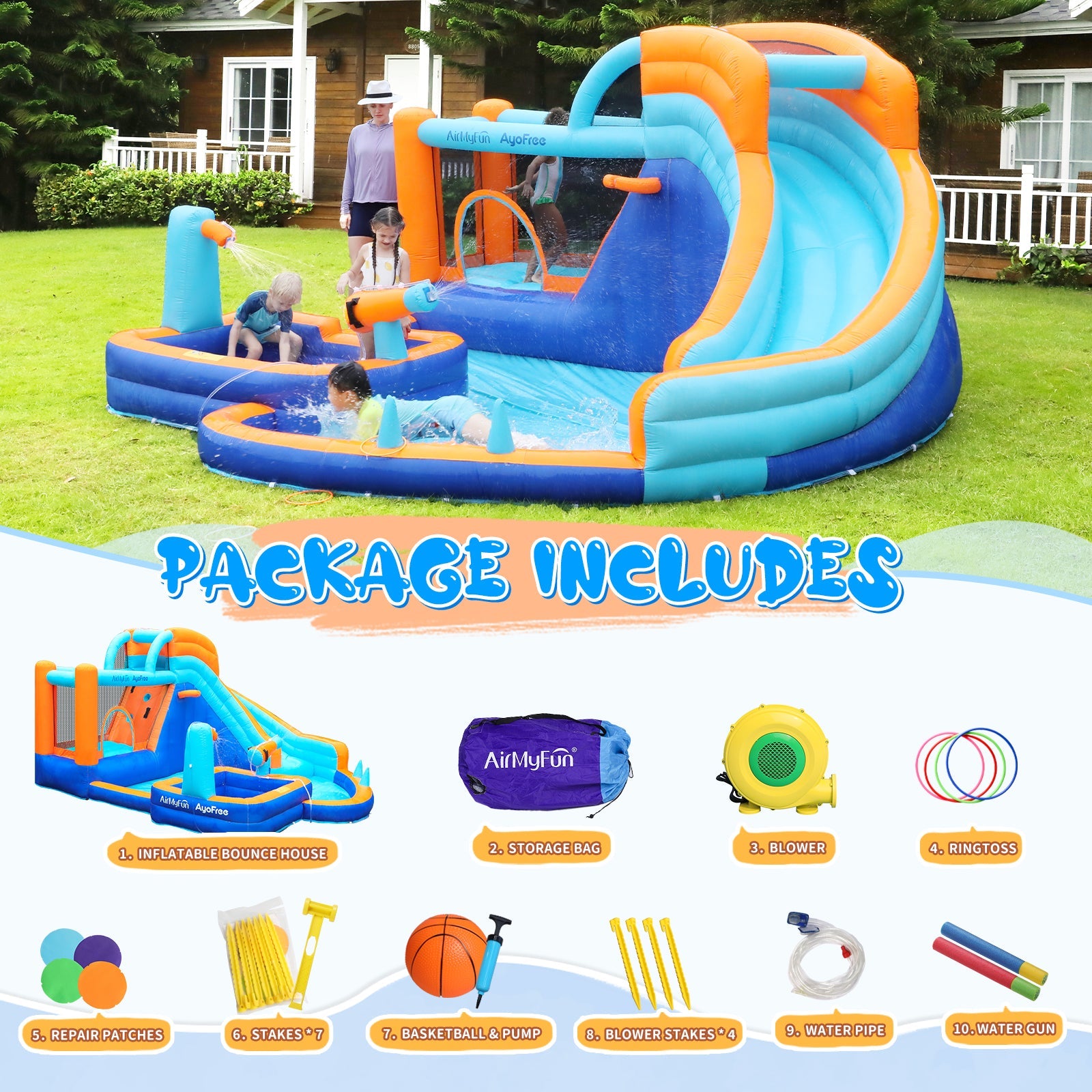 Water Inflat Large Pool Pit Water Slide – inflat360