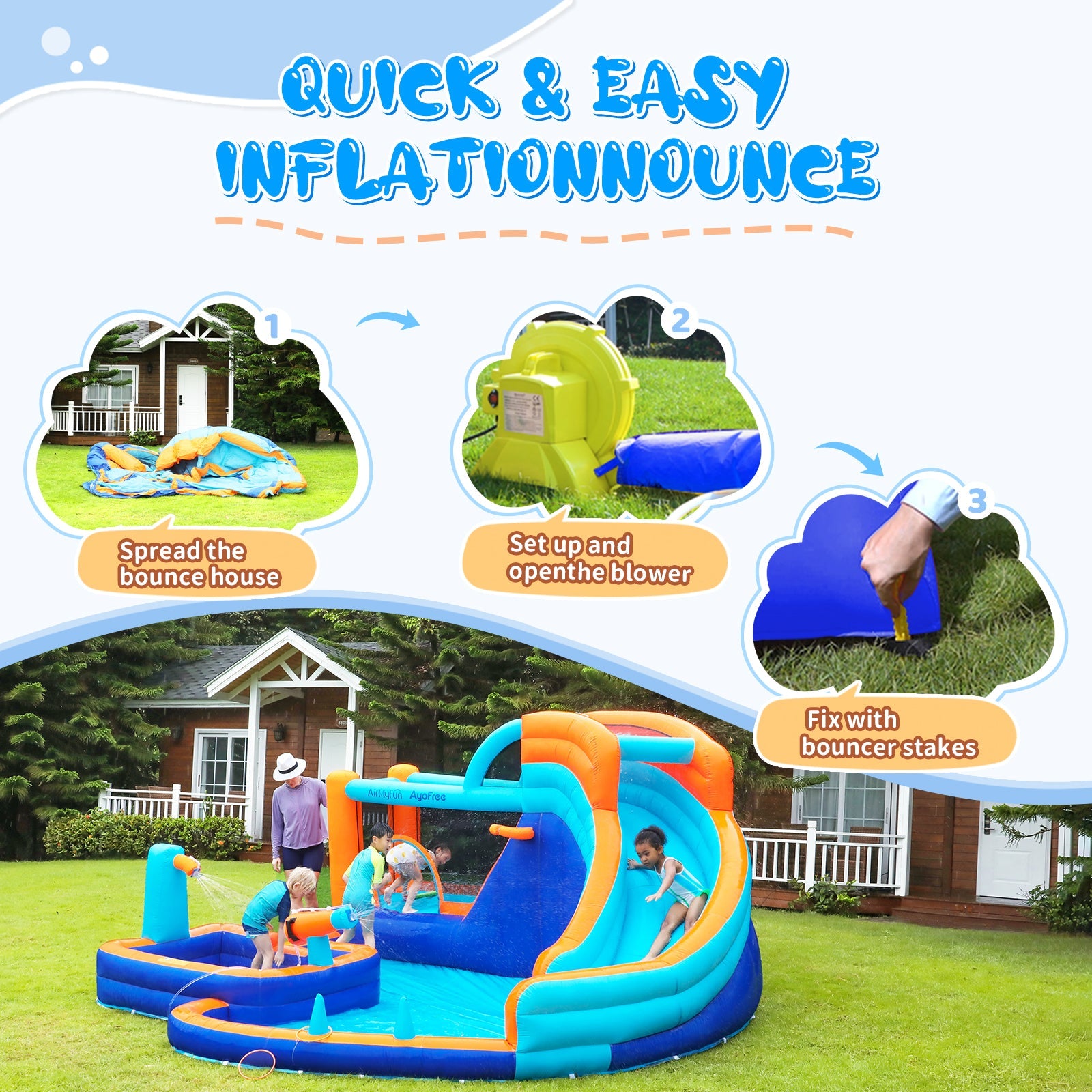 Water Inflat Large Pool Pit Water Slide – inflat360