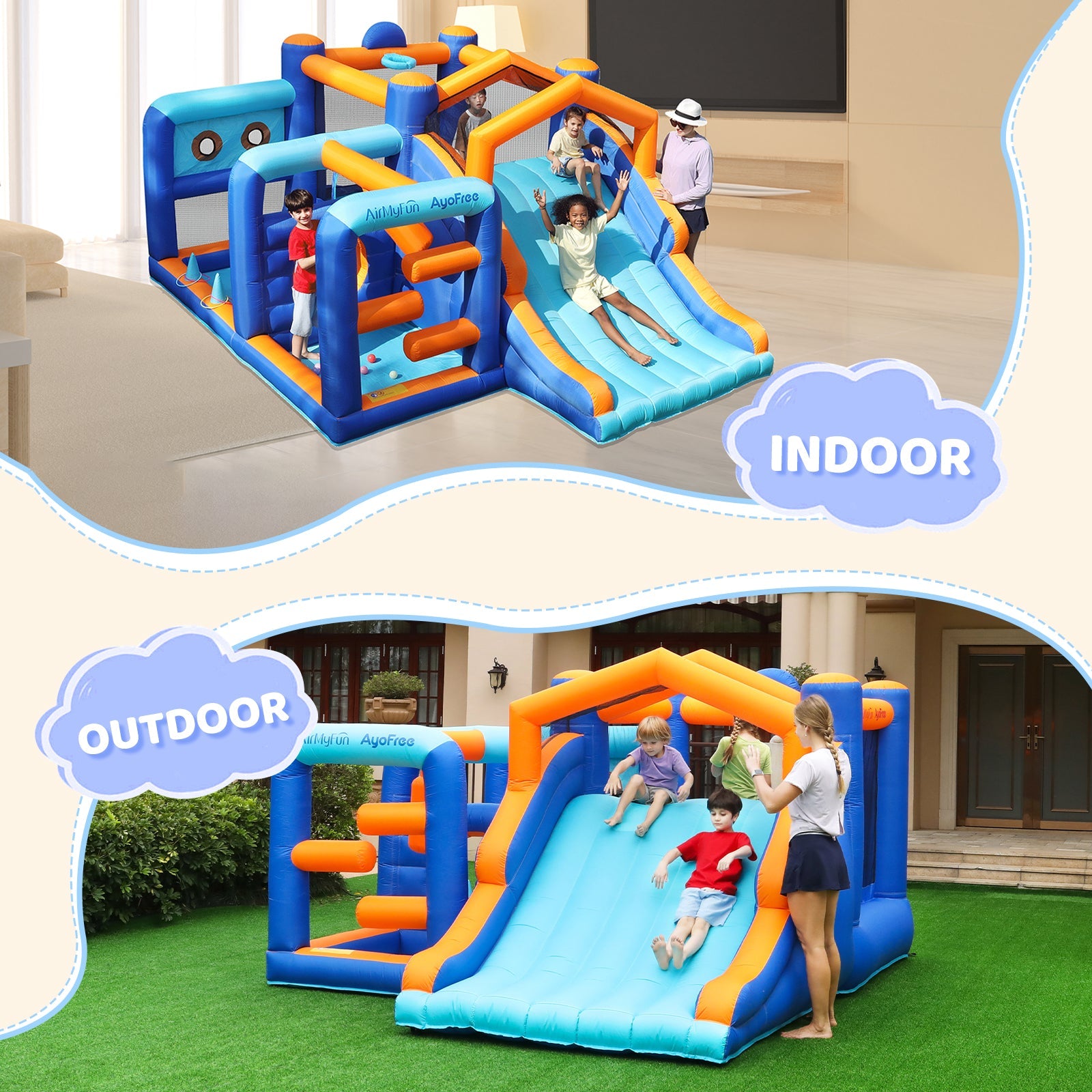 Multi-functional Obstacles Bounce House