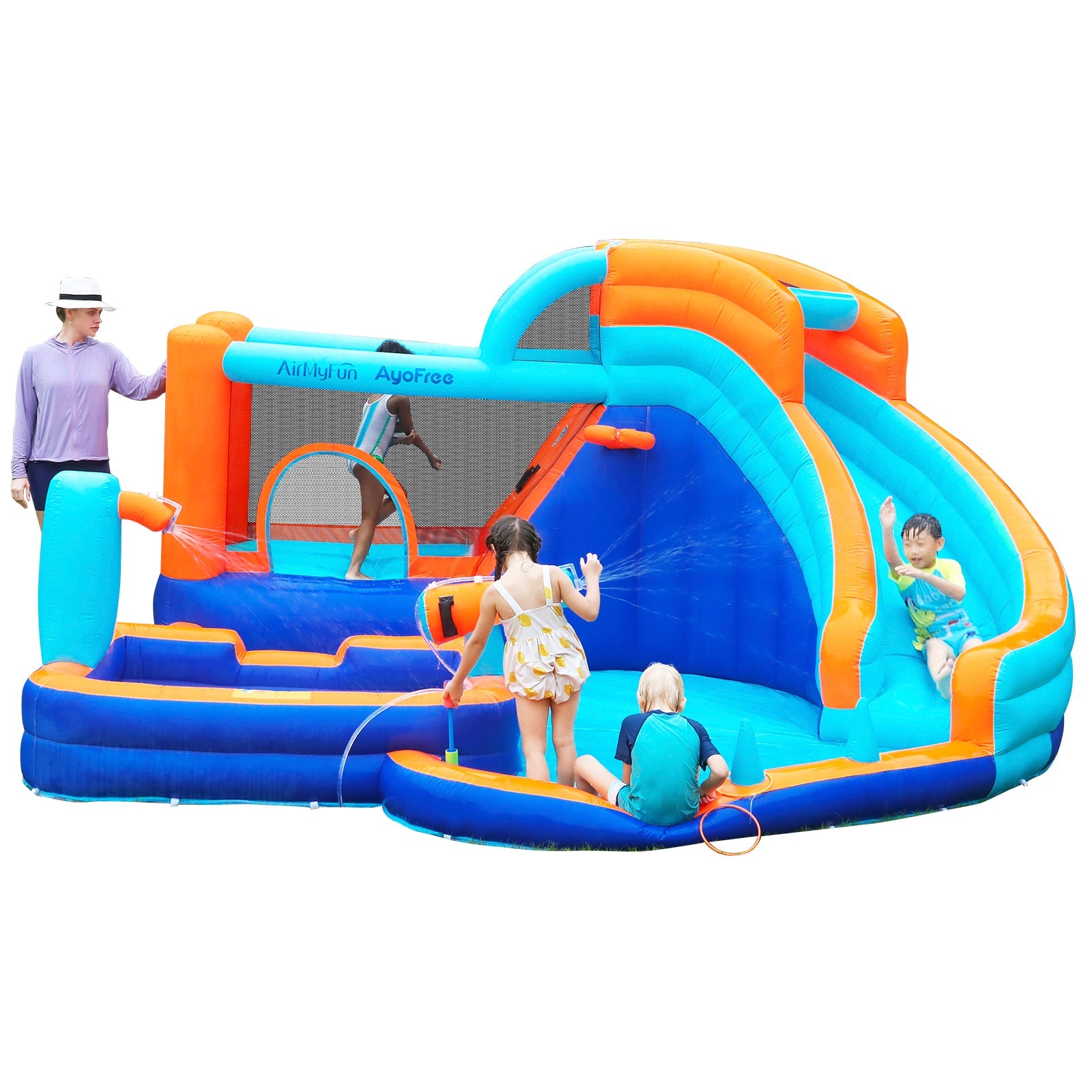 Water Inflat Large Pool Pit Water Slide – inflat360