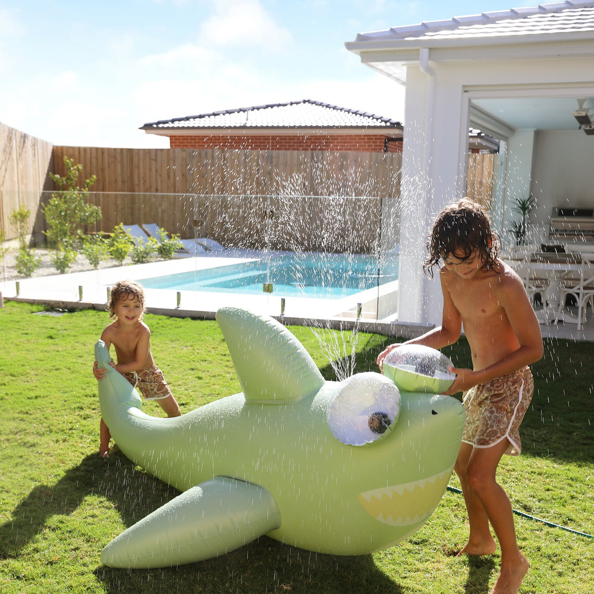 Inflatable Giant Shark Tribe Sprinkler