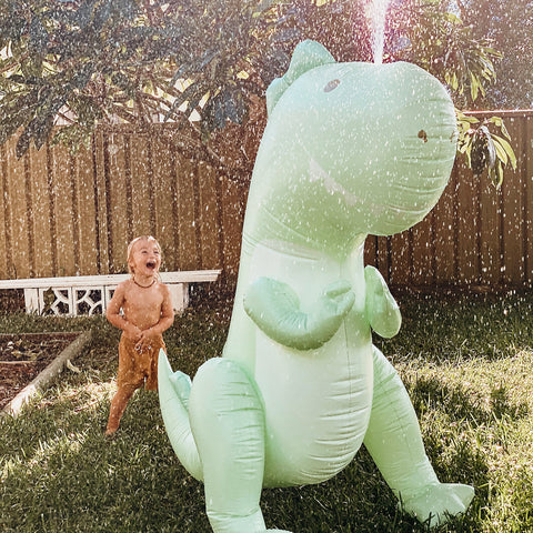 Inflatable Giant Surfing Dino Sprinkler