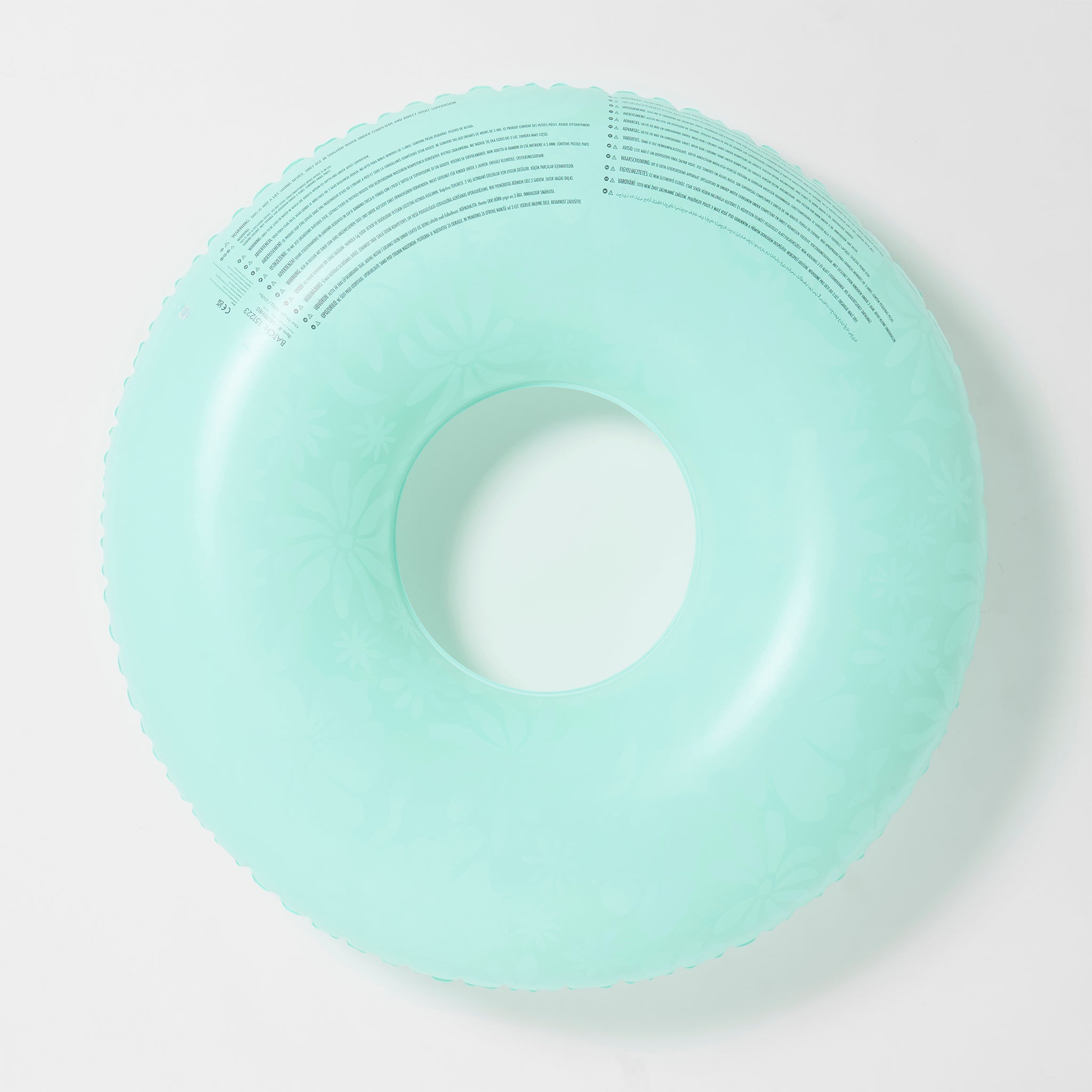 Floral Seafoam Tube Pool Ring