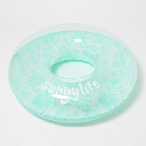 Floral Seafoam Tube Pool Ring