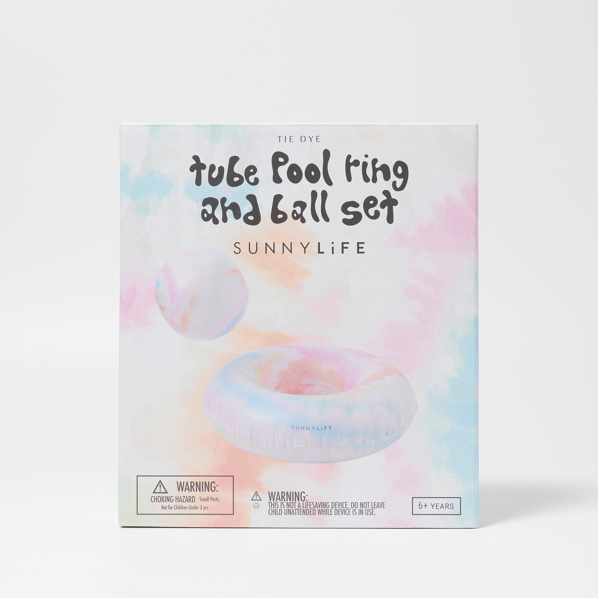 Tie Dye Multi Tube Pool Ring and Ball Set